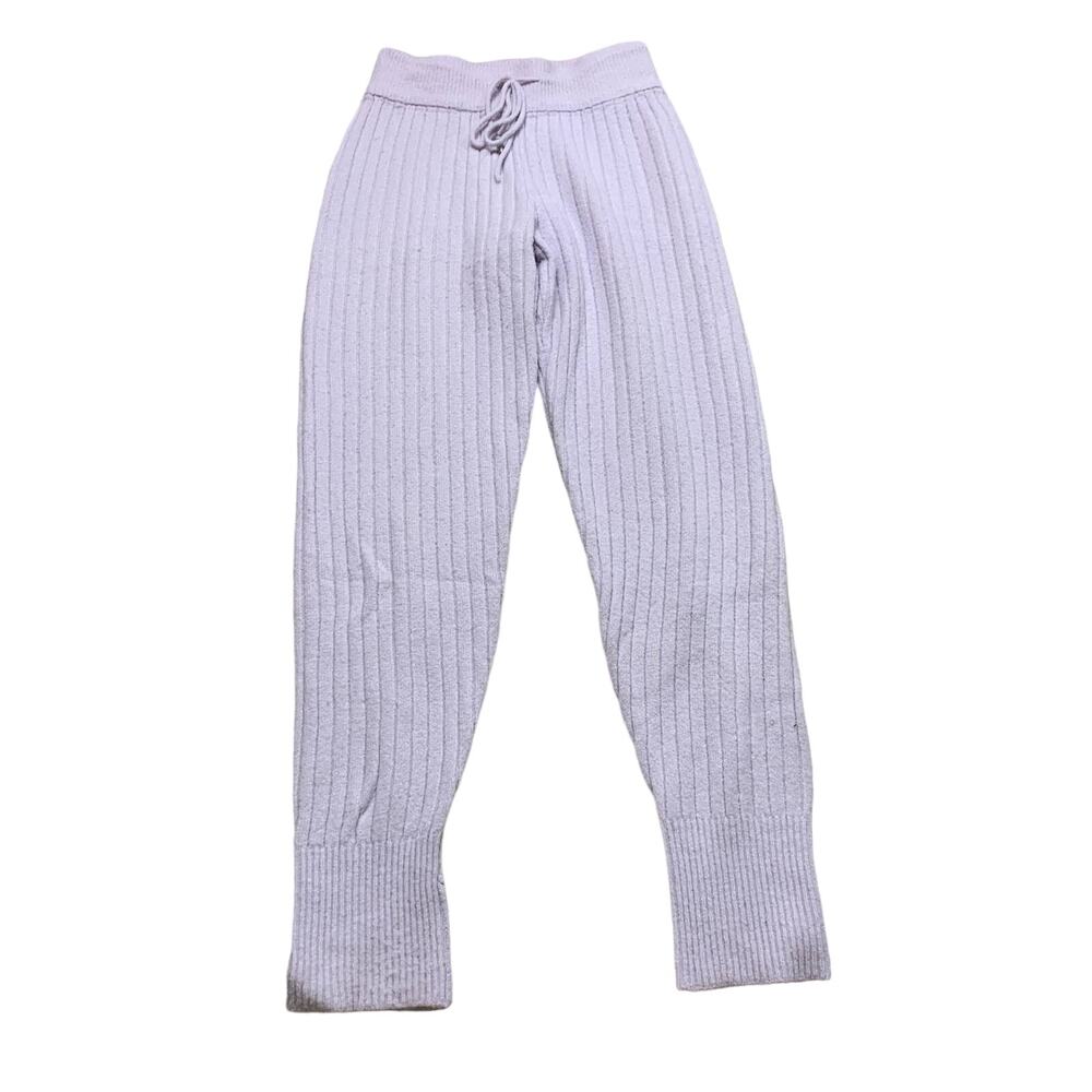 Intimately Free People Purple Pastel Knit Joggers Pajama Lounge Cozy Pants Small